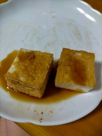 うなぎのたれで簡単レンジで厚揚げの煮物