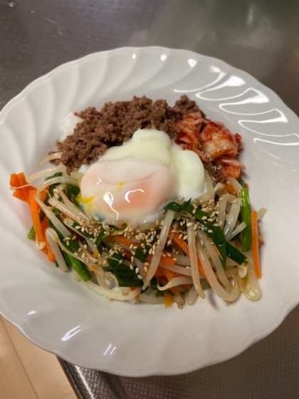 ひき肉で簡単 お子様も食べられる甘辛ビビンバ レシピ 作り方 By あいあい 楽天レシピ
