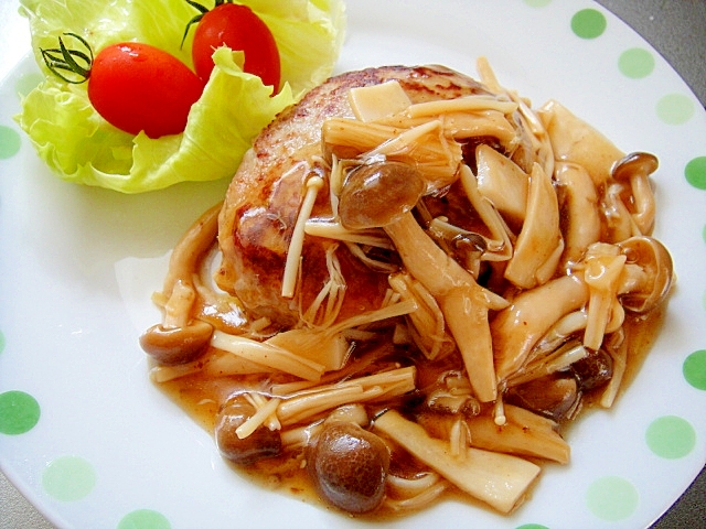 ハンバーグ きのこあんかけ レシピ 作り方 By Mint 楽天レシピ ハンバーグ きのこあんかけ レシピ 作り方 By Mint 楽天レシピ