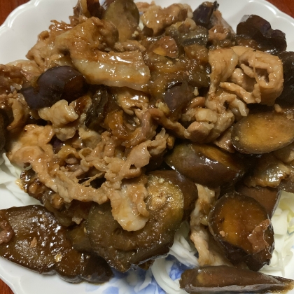 ナスと豚肉の生姜焼き