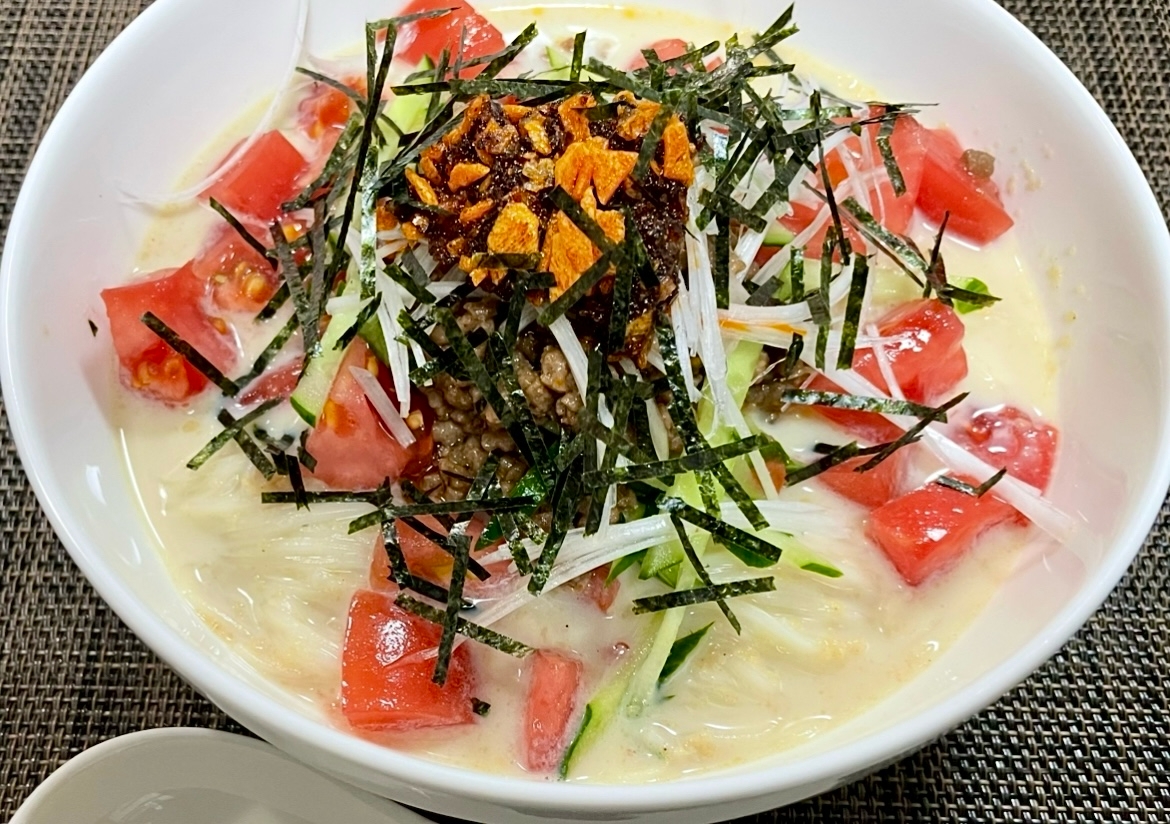 暑い日にピッタリ！豆乳スープの冷やし坦々麺！