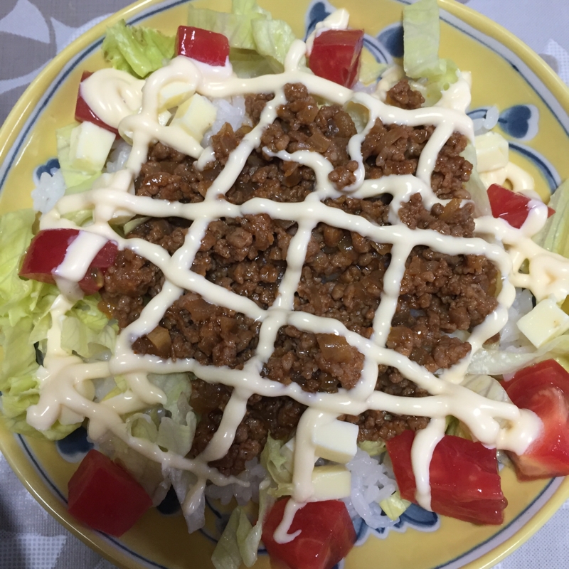 簡単絶品 タコライス 子供もペロリ レシピ 作り方 By Mush 楽天レシピ