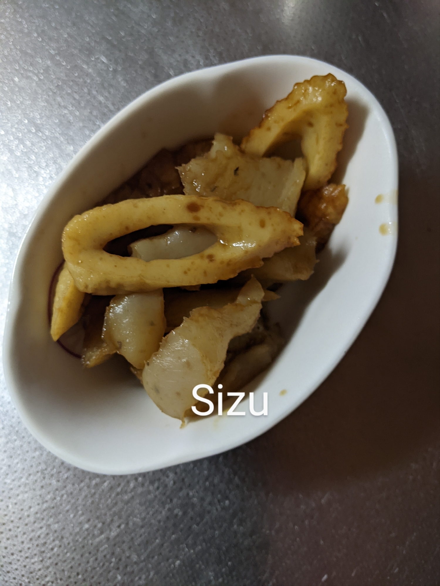 ちくわとこんにゃくの味噌和え