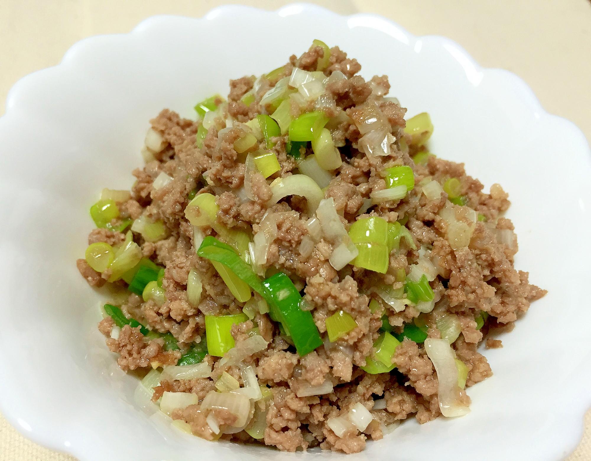 ネギとひき肉のそぼろ