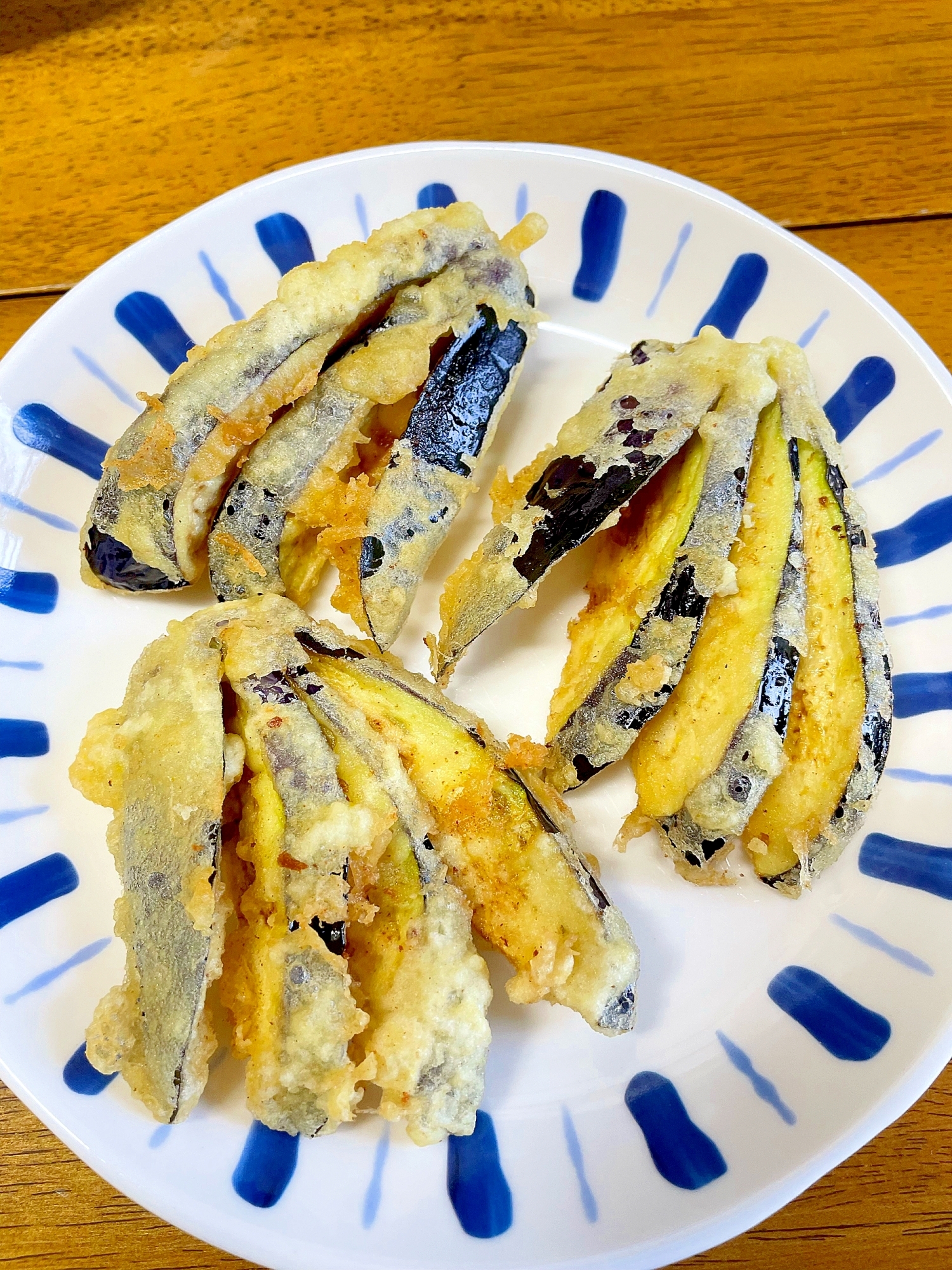 サクサク、ナスの天ぷら