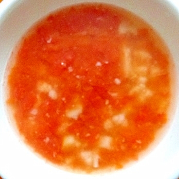 離乳食後期　里芋＆トマトのケチャップ味スープ
