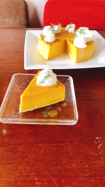 ミキサーで簡単☆濃厚かぼちゃプリンケーキ
