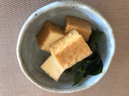 厚揚げとわかめの煮物