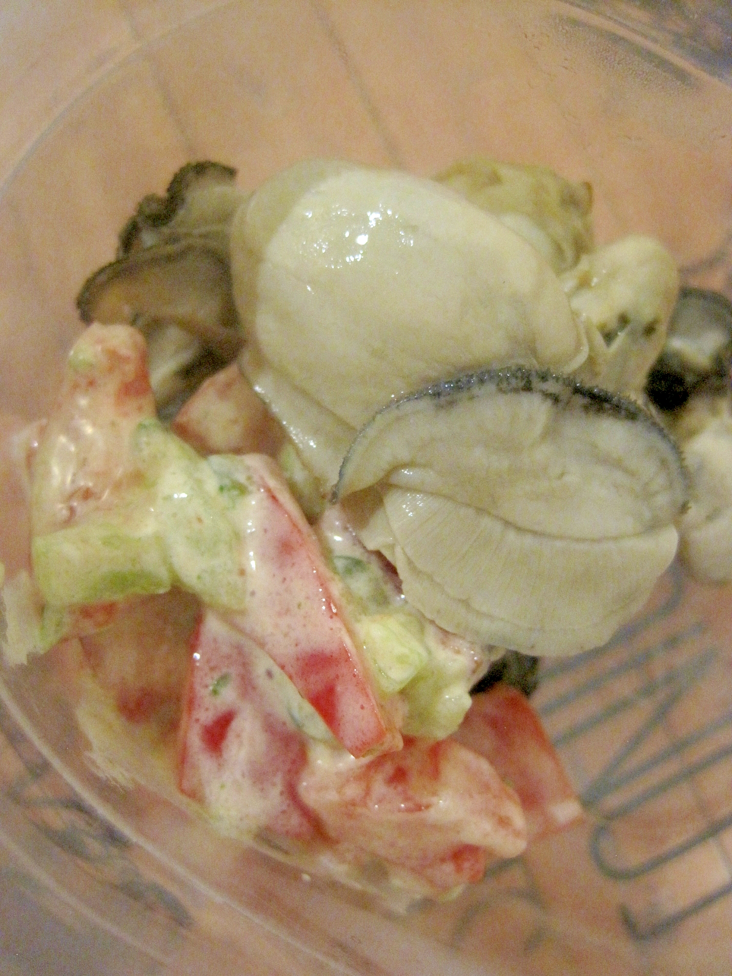 ヘルシーな蒸し牡蠣タルタルソース