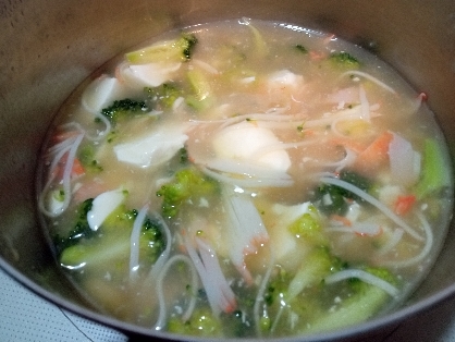 水分が多すぎてスープになってしまいましたが、お腹に優しい美味しい料理でした。次回は水分控えめで作ります。