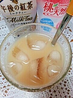 アイス 桃のフルーティーミルクティー レシピ 作り方 By Nyan260 楽天レシピ