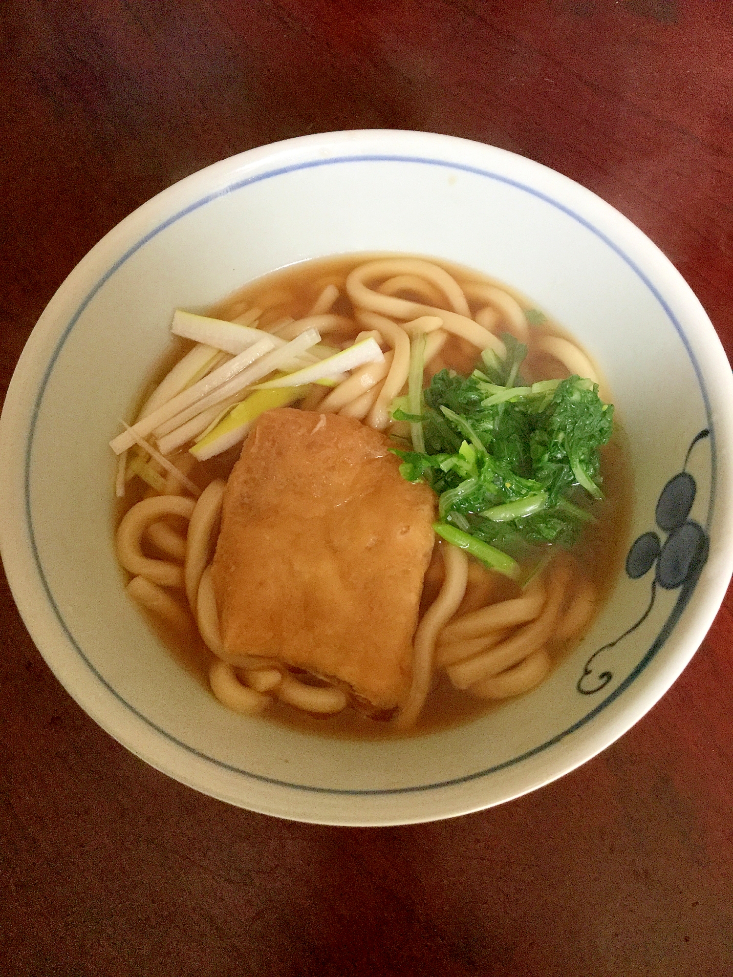 水菜入り☆きつねうどん！