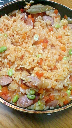 塩麹のパエリア