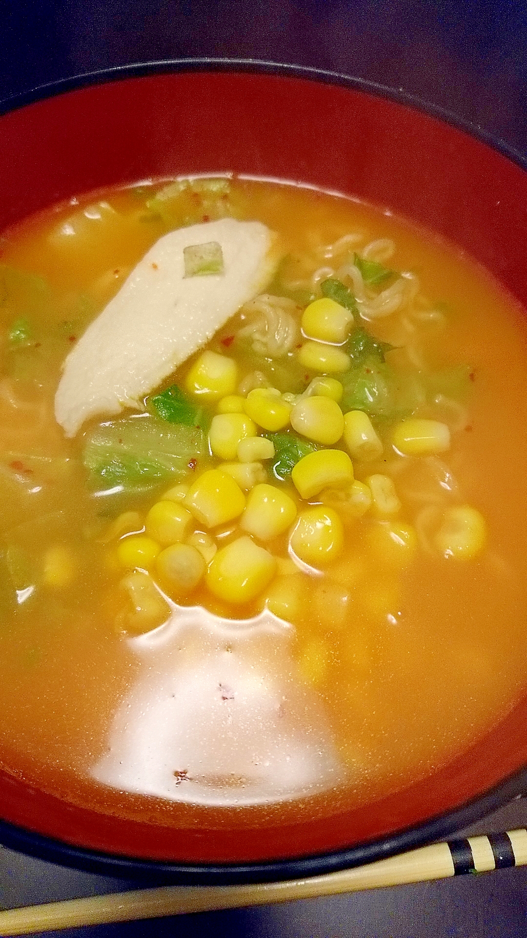 【麺料理】サラダチキンで味噌ラーメン