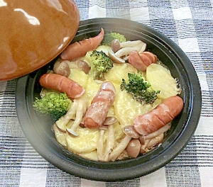 きのことじゃがいものチーズ蒸し