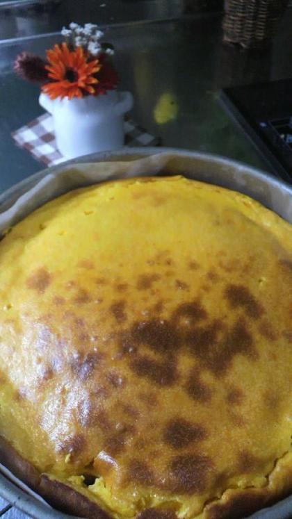 ミキサーで混ぜるだけ！かぼちゃのチーズケーキ