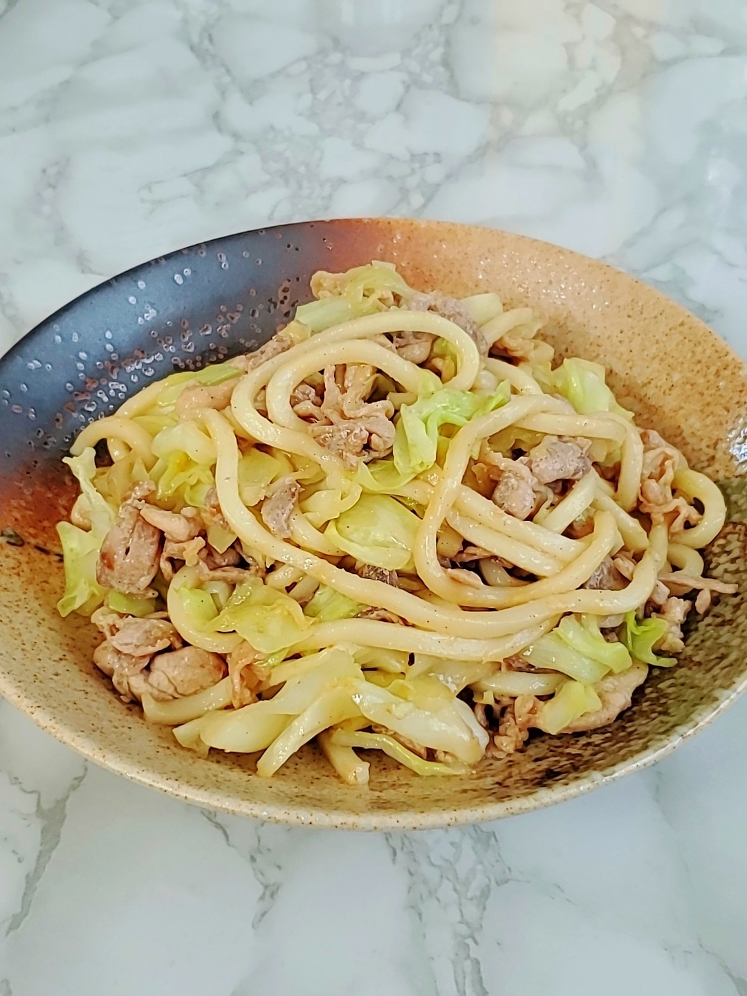 親鶏の味噌焼きうどん