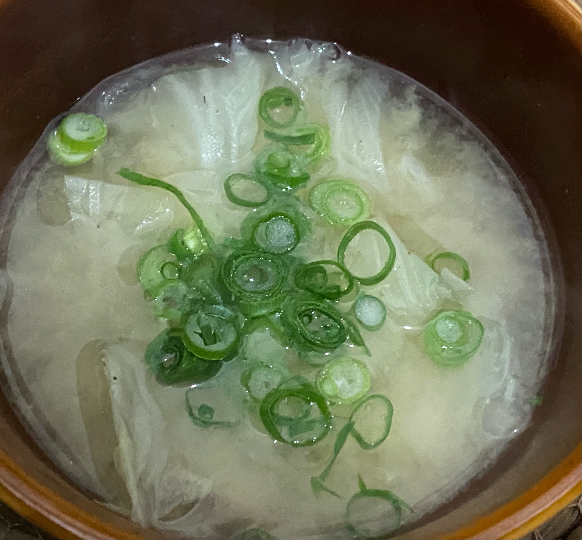 白菜と玉ねぎの味噌汁
