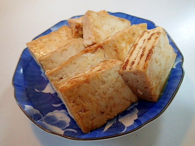 焼き豆腐の甘辛生姜焼き