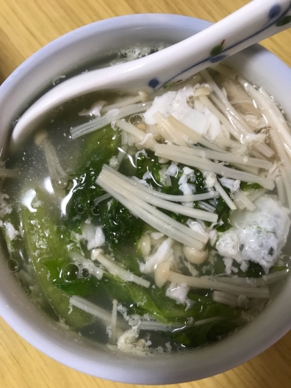 卵白とえのきの中華スープ