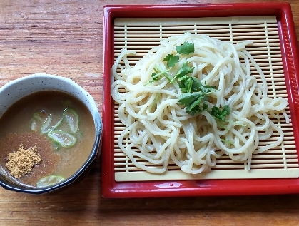 マルちゃんで　極太のつけ麺