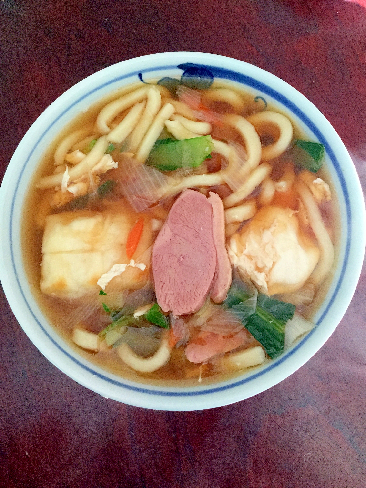 合鴨とモチと玉子の煮込みうどん【今日の献立】