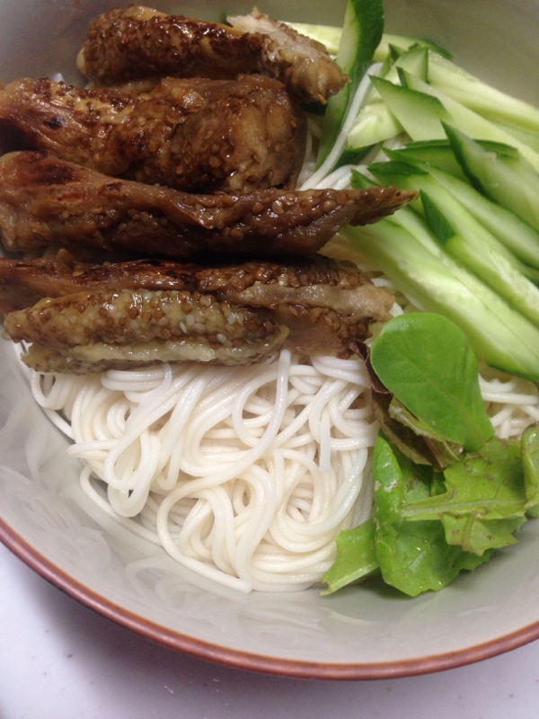 暑い〜☆焼きなす素麺(*^^*)☆