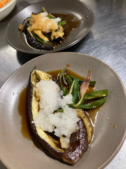 茄子焼き浸し大根おろし乗せ♪