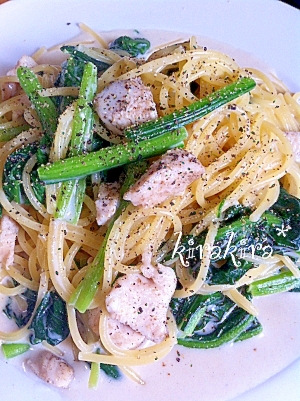 フライパンひとつ 鶏肉のクリームチーズパスタ レシピ 作り方 By キラキラ 楽天レシピ