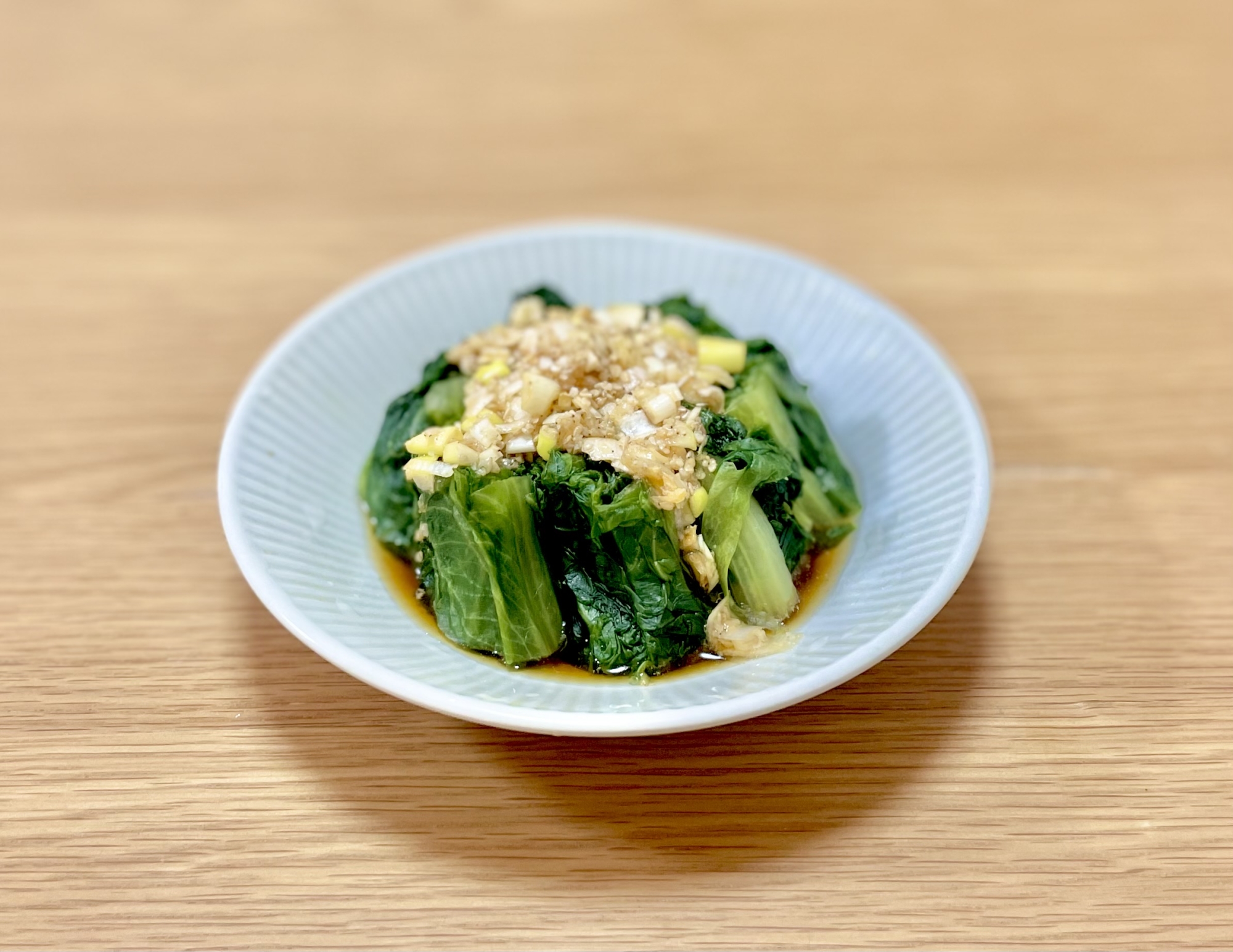 茹でレタスのねぎソースがけ