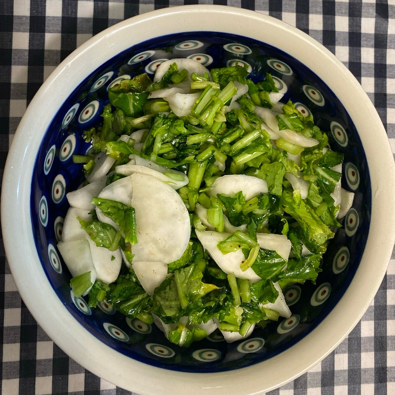 葉付き、こかぶの簡単甘酢サラダ