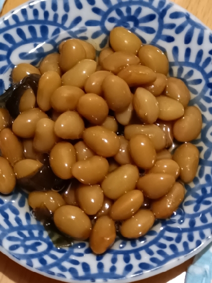 圧力鍋で大豆の煮豆