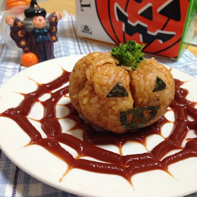 Halloween☆ケチャップライスdeかぼちゃ♪