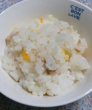 離乳食完了期 ツナとコーンのバターライス レシピ 作り方 By はな94 楽天レシピ