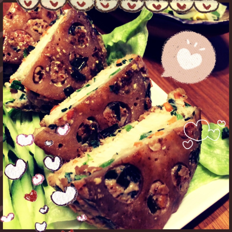 山芋♬白エビ♬シャキシャキ♬ハンバーグ♡