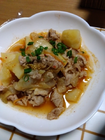かさ増し！冷蔵庫に肉あんまり無かった時の！豚きむち