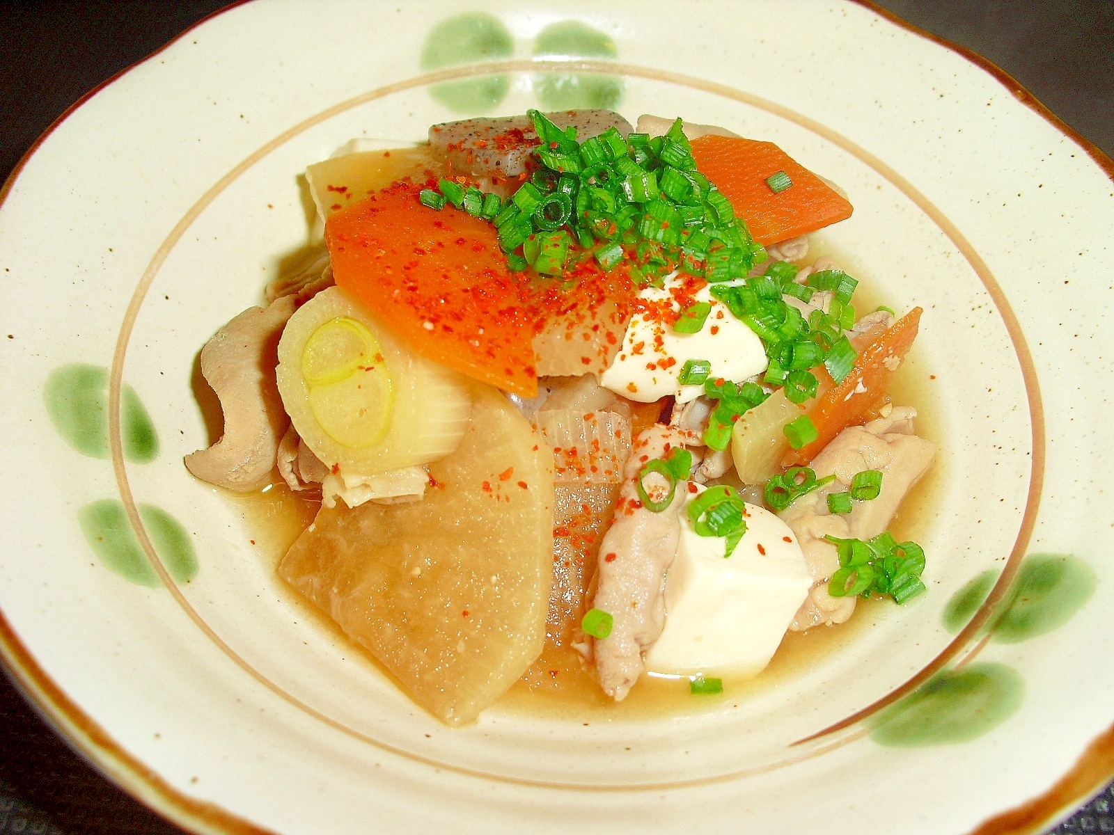長ネギたっぷりモツ煮込み