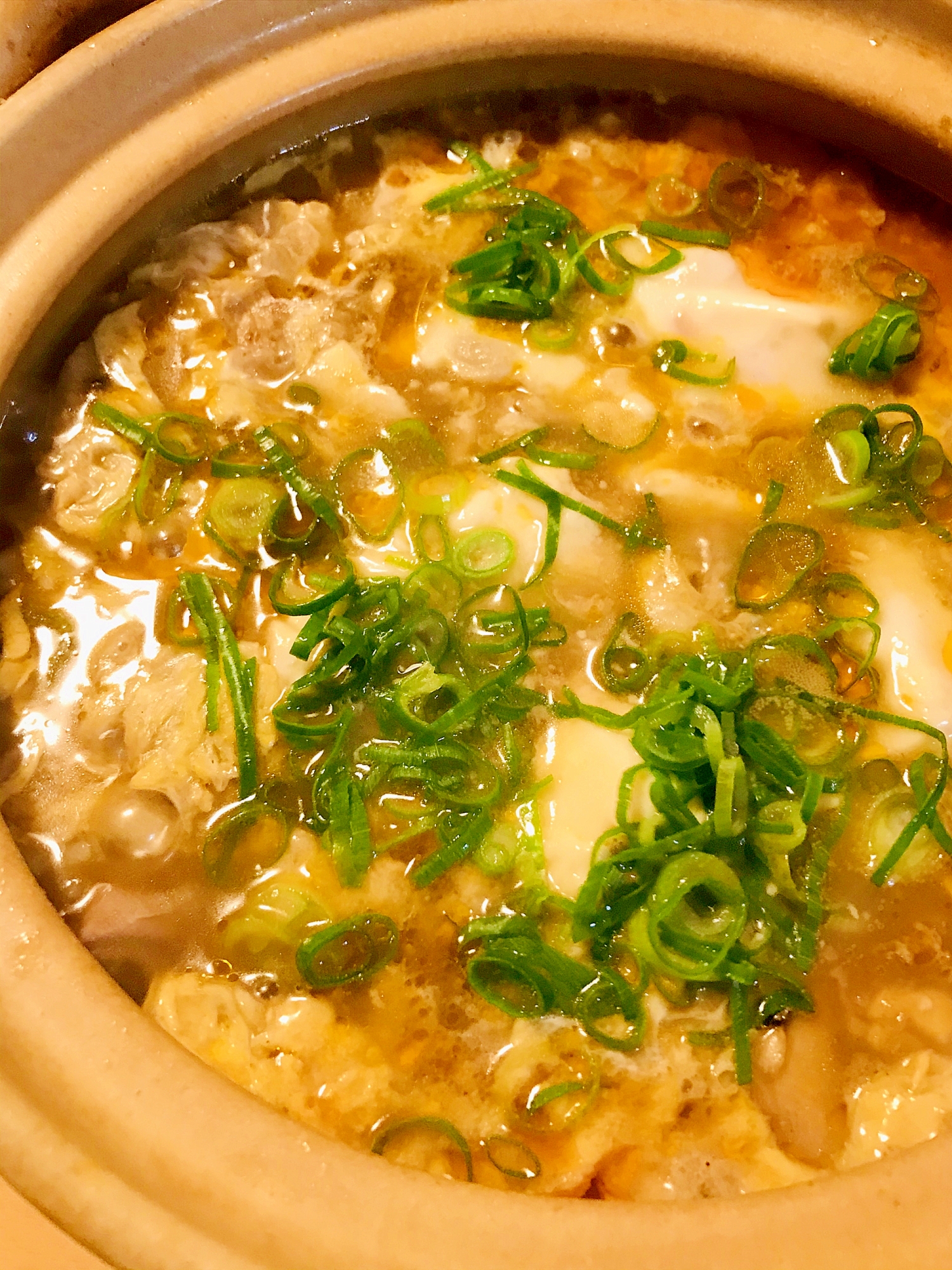 プチッと鍋＆十六穀米の雑炊●鶏肉の玉子とじ雑炊