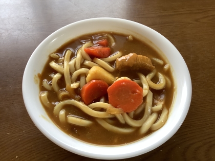 薩摩芋と豚肉のカレーうどん