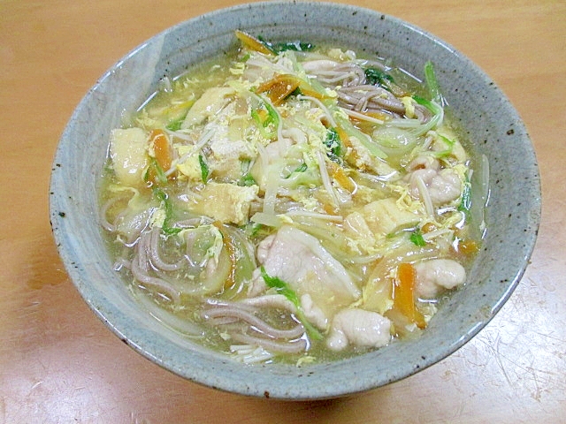 かき玉あんかけ蕎麦