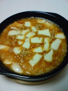 オーブンで作るヤンニョムのチーズ雑炊