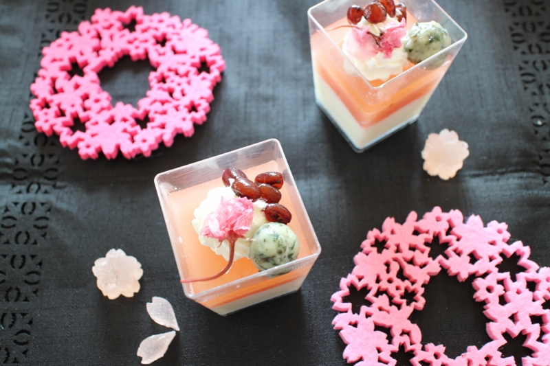 春の味 3層仕立ての桜スイーツ レシピ 作り方 By Minohoppe 楽天レシピ