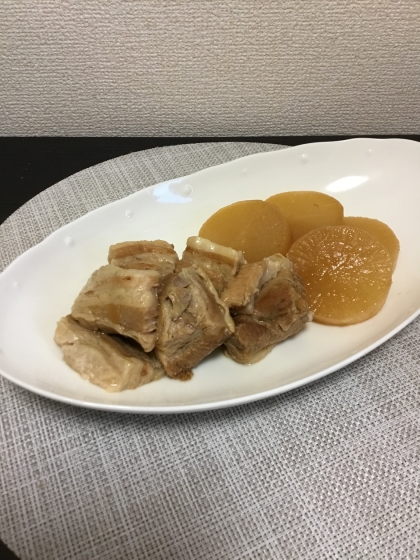 圧力鍋で作る大根と豚バラの煮込み