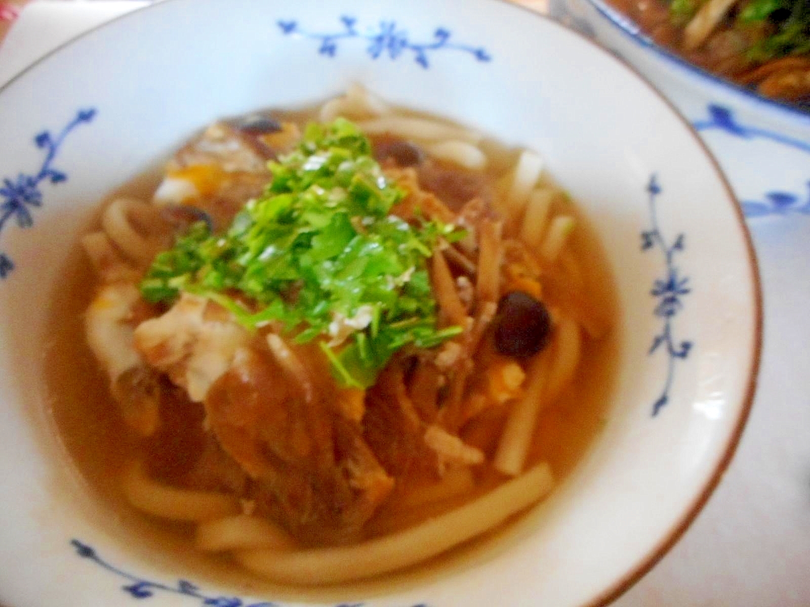 豚肉とゴボウの卵とじうどん