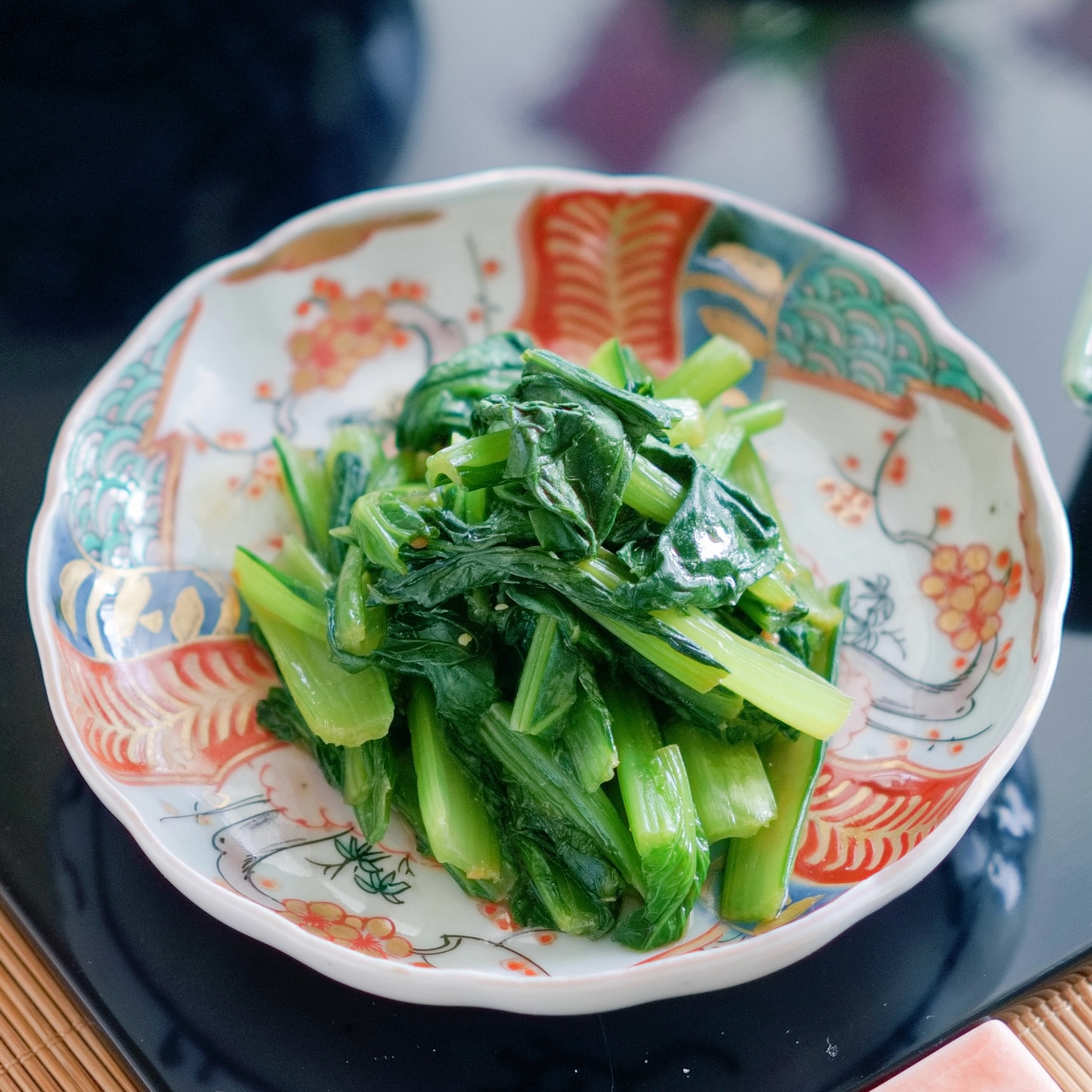 小松菜の辛子じょうゆあえ【和食・副菜】