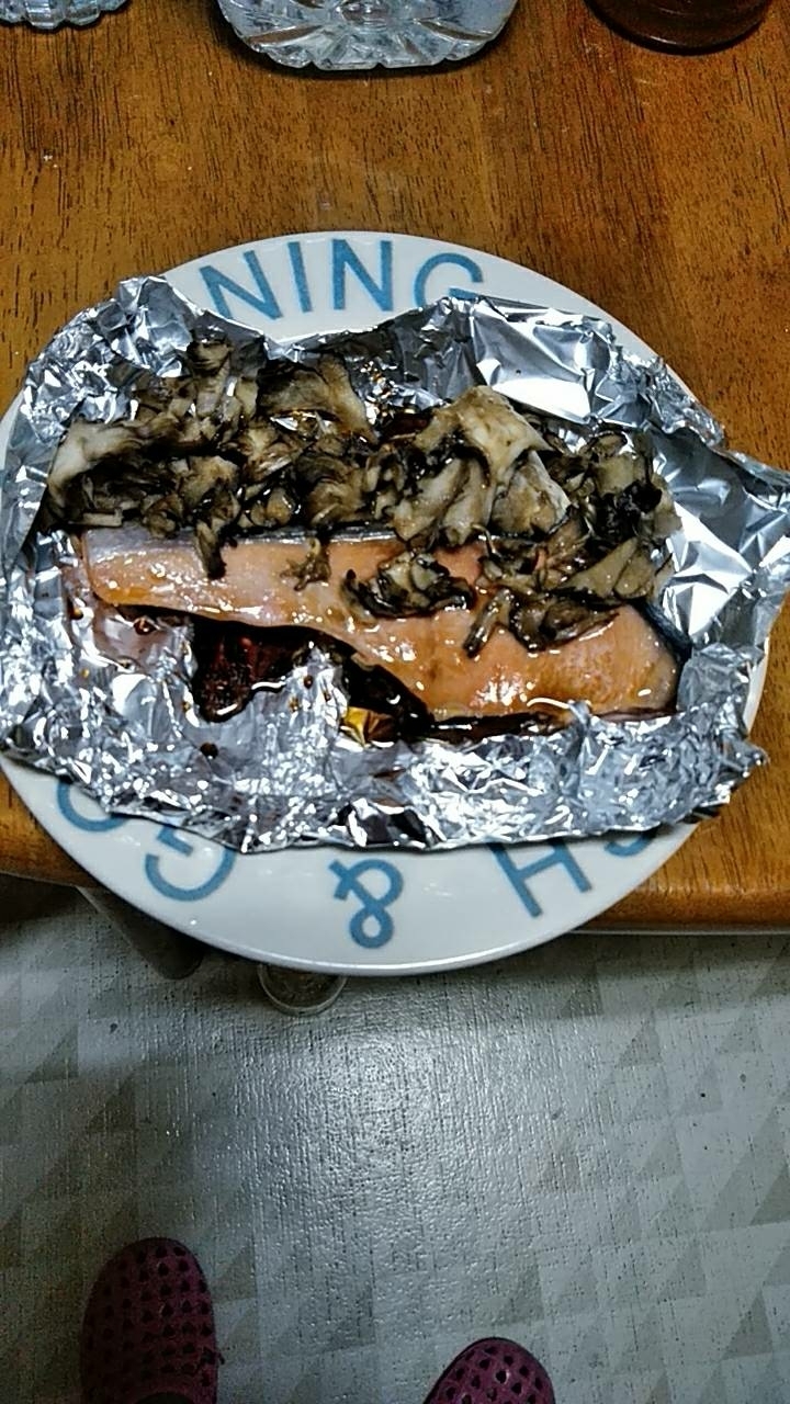 舞茸と鮭のホイル焼き