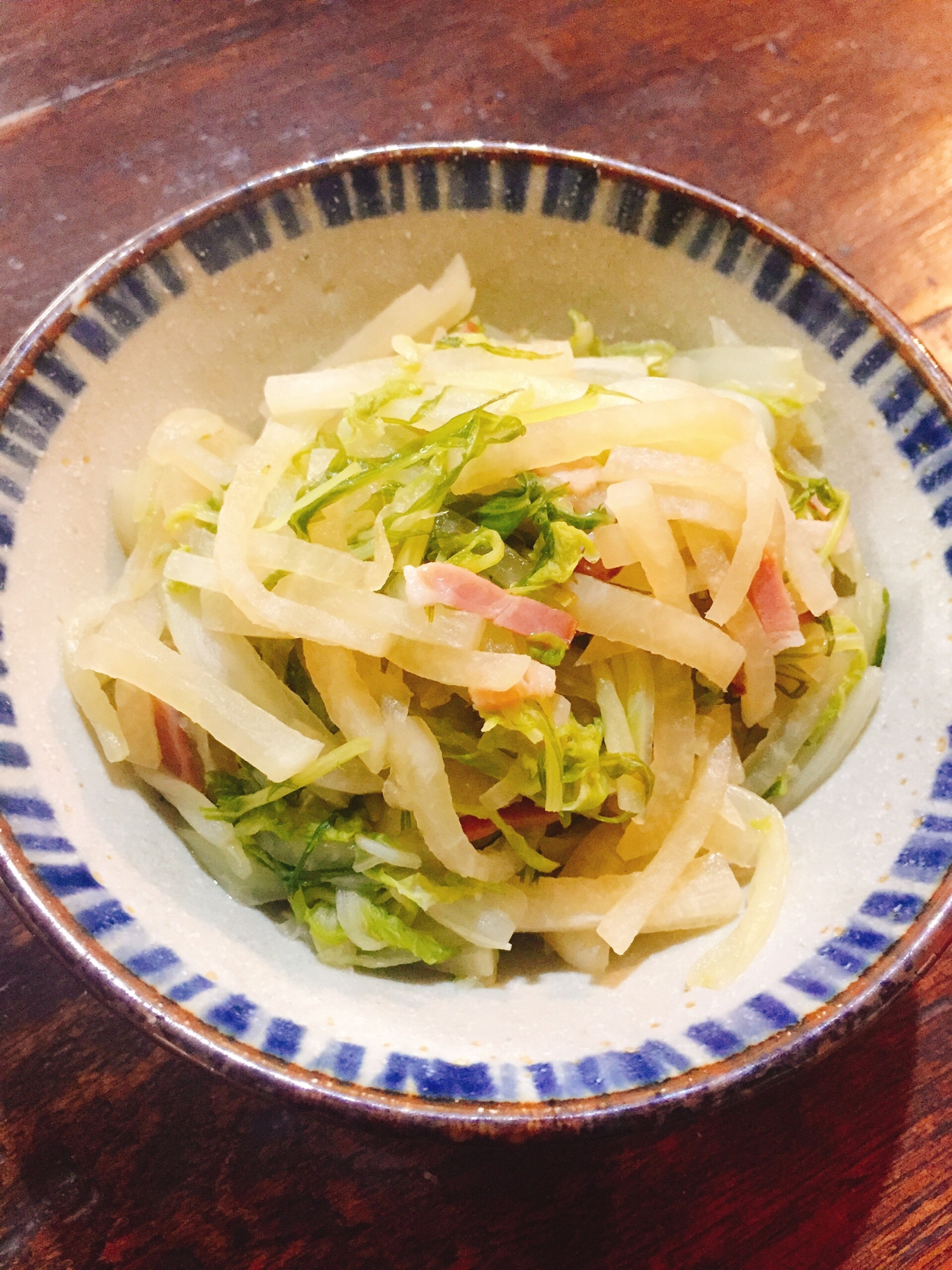 無水 大根とベーコンの蒸し煮