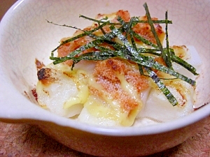 お餅の明太マヨ焼き