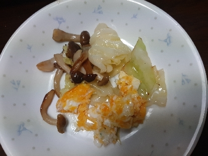 キャベツと舞茸の卵焼き