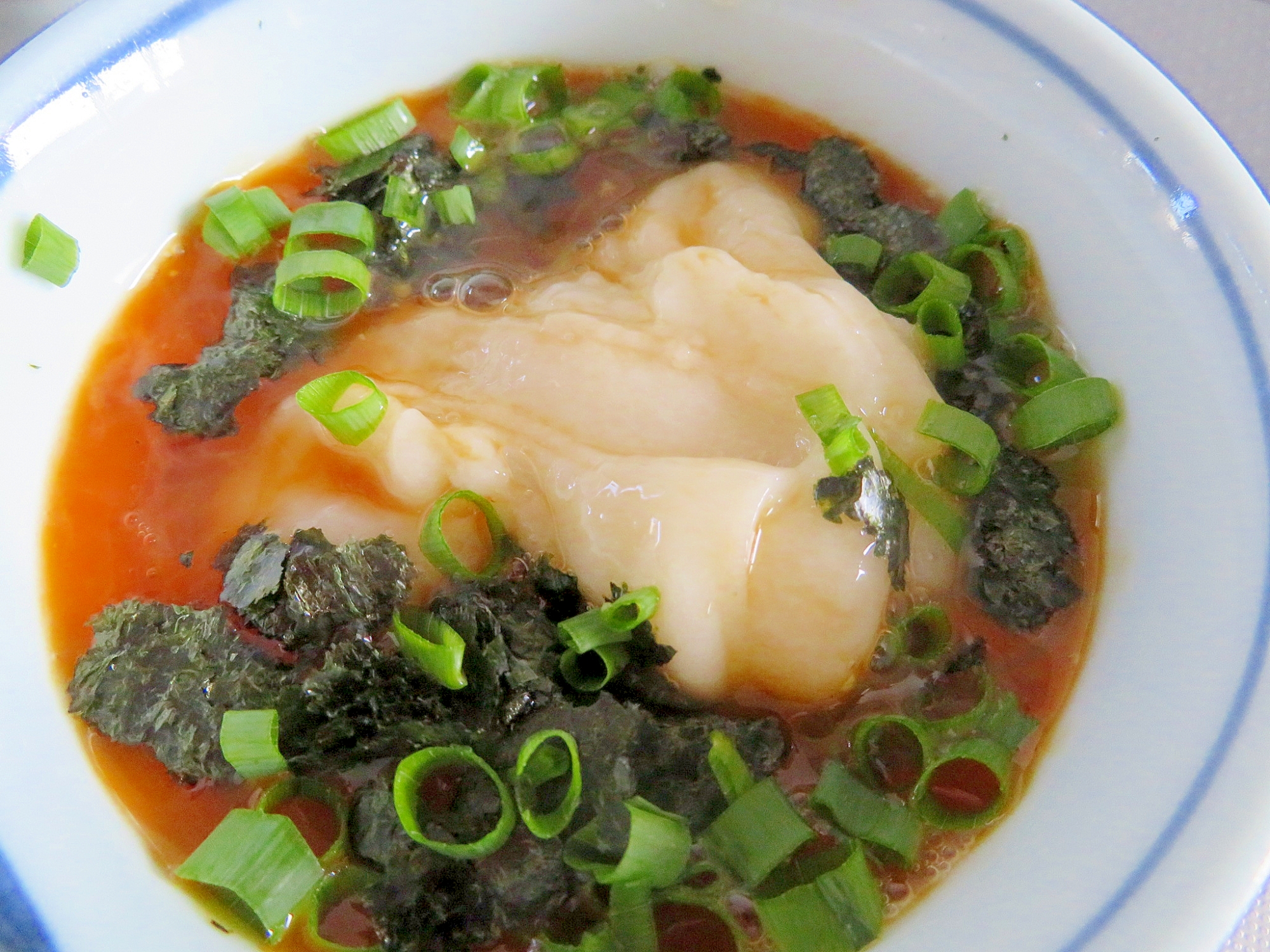 すぐ食べられる・卵かけレンチン餅